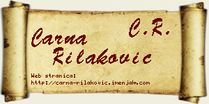 Čarna Rilaković vizit kartica